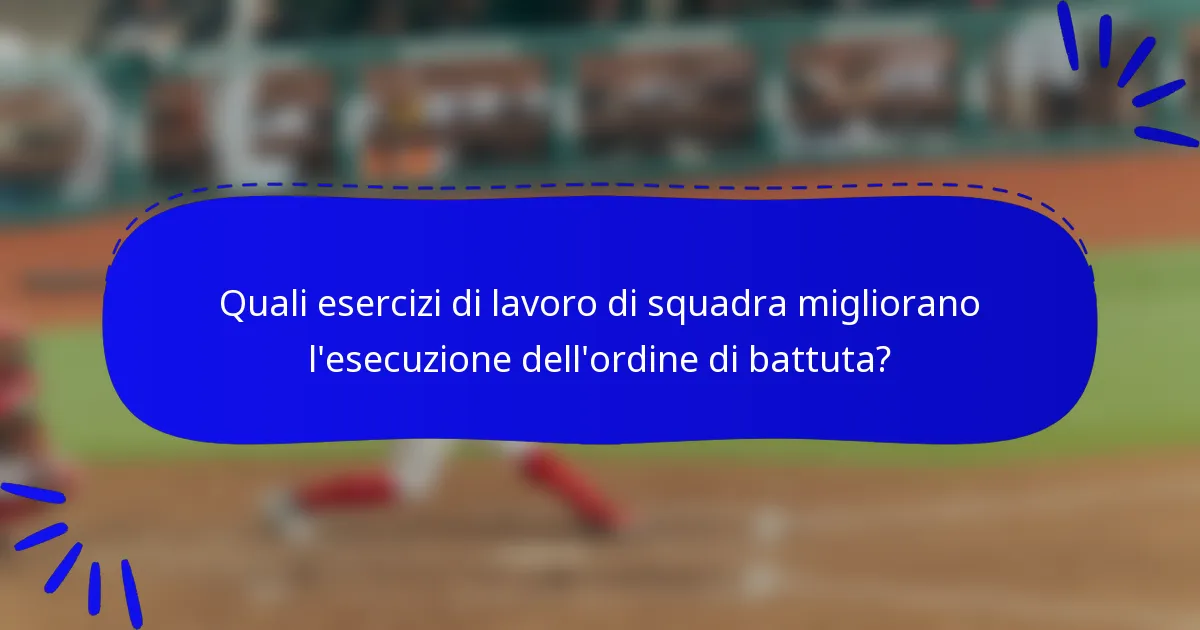 Quali esercizi di lavoro di squadra migliorano l'esecuzione dell'ordine di battuta?